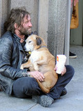 Riccardo Capré and his dog Giotto